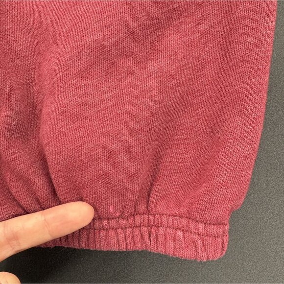 Hollister Women's Spell Out Jogger Sweatpants Size L Burgundy Loungewear Y2k - Picture 5 of 10